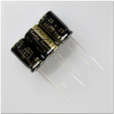 ELNA 100uF 25V Cerafine series 25V100uF 10x16mm audio capacitors copper feet