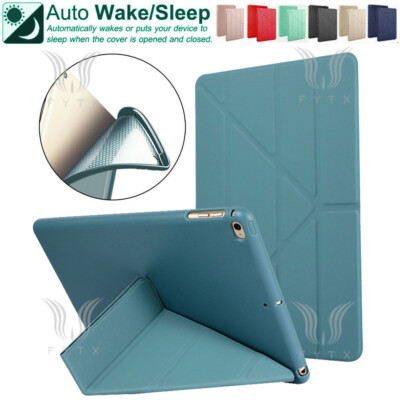 Für iPad 5/6/7/8/9. Air 3 4 5 Pro 10,5 11 mini Origami Leder Tasche smart Hülle