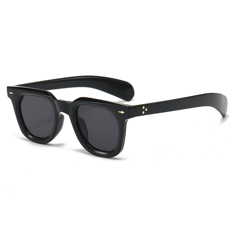 LJCZKA Vintage zonnebril kattenoog dames heren retro zonnebril vierkant kleine bril dikke glazen, luipaardframe groen lens rood