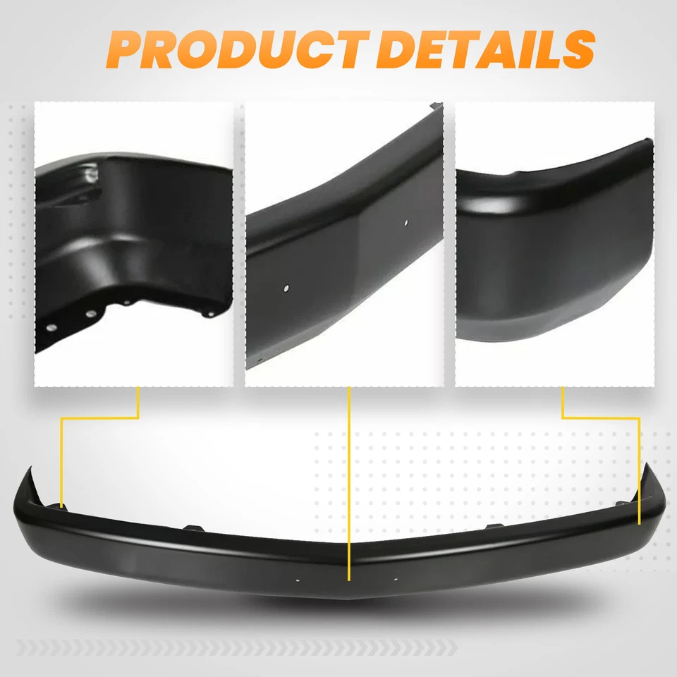 Front Bumper Face Bar for 88-98 chevy C1500 K1500 with License Plate Provision - Image 3 of 4