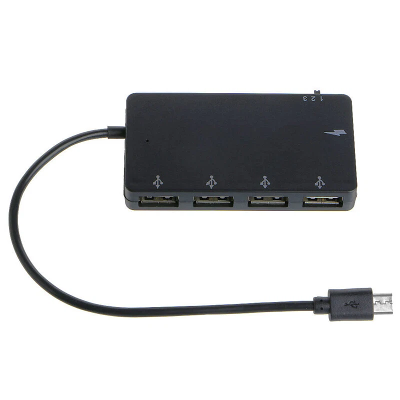 Cable adaptador de carga de alimentación concentrador de 4 puertos micro USB OTG para teléfono inteligente tableta - Imagen 2 de 4