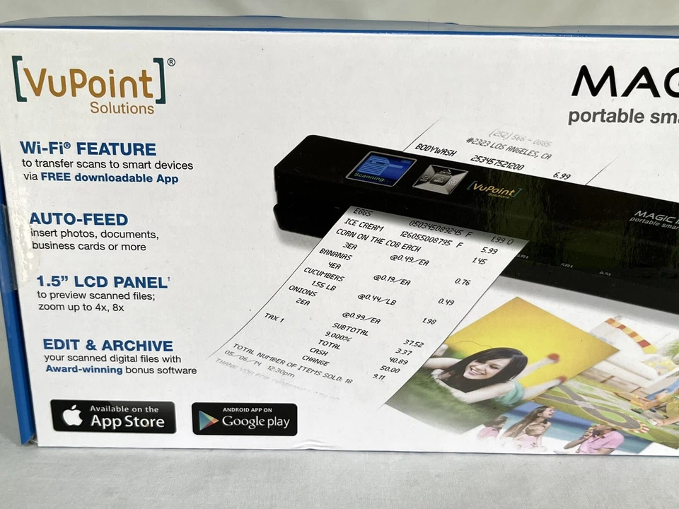 VuPoint Magic InstaScan Pro Wi-Fi Portable Smart Scanner PDSWF-ST48R-VP - NEW - Image 3 of 4