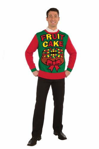 Forum Novelties Ugly Sweater Christmas Fruit Cake, Medium (Used)