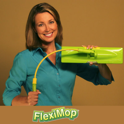 Flexi Mop Bending Flex Duster Deluxe Kit Floor House Cleaner w/Light Fiber Cloth