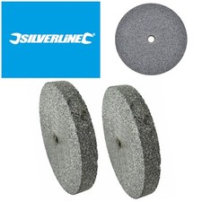 2 X Silverline  150mm (6") Grinding Wheels Bench Grinder Fine Coarse Grit 36/60