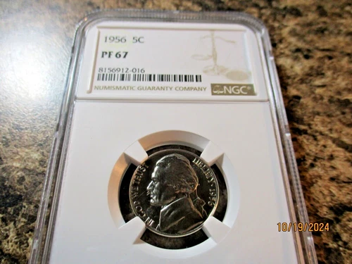 1956 PROOF JEFFERSON NICKEL NGC PF 67    016