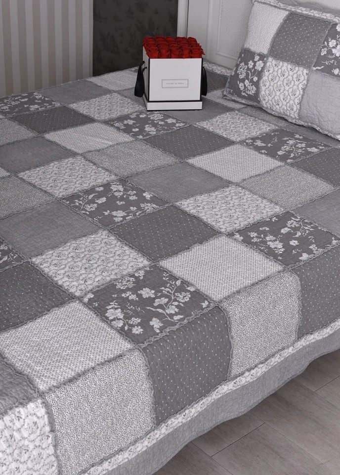 Sofaüberwurf Sofadecke Steppdecke Patchwork Plaid Bettüberwurf 220x200cm Decke - Bild 3 von 4