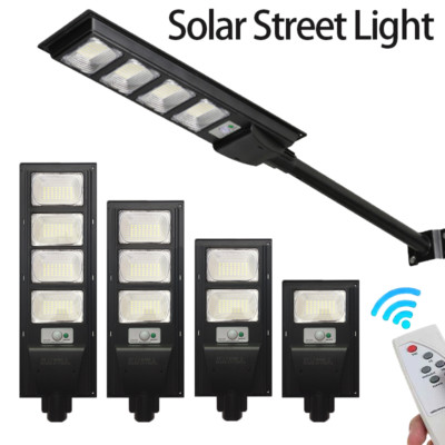 Solar LED Sensor Outdoor Street Lamp Dimmable Waterproof IP65 Remote Control