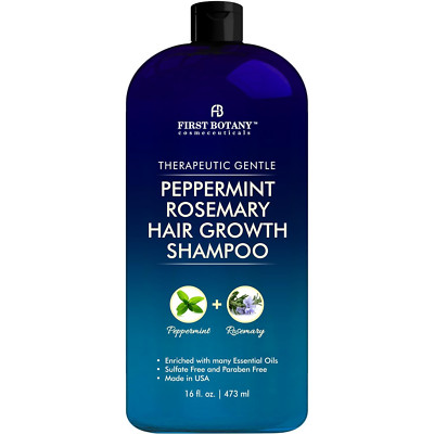 Peppermint Rosemary Hair Regrowth Shampoo - anti Hair Loss Product, Daily Hyd...