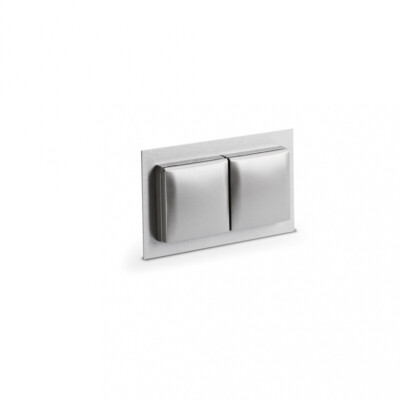 Naber Mira BS1 | 2-fach Wand-Steckdose | Edelstahl (7053044)