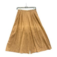 Vintage Koret Womens Wide-Leg Tan Culottes Size 10 Gouchos Pants 80s