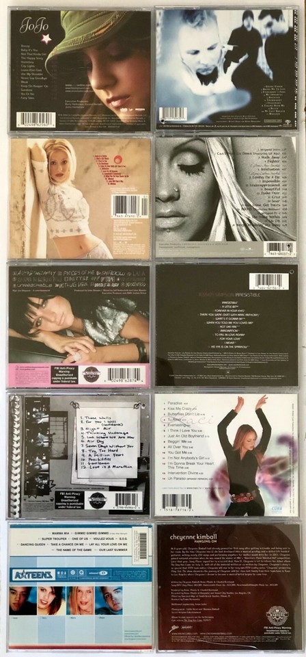 Lot 10 Vintage Pop Rock CDs, JoJo Geiger Aguilera Simpson Kaci Abba ...