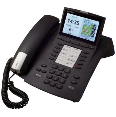 AGFEO ST45 IP VoIP system telephone black excellent condition ST 45 IP