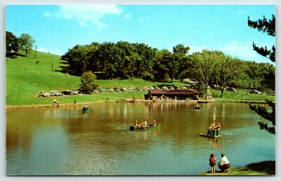 Schenk Lake Oglebay Park West Virginia Paddle Boats Postcard A11
