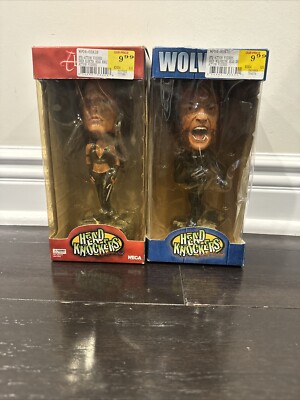 Daredevil MARVEL NECA ELEKTRA, Wolverine 8 INCH HEAD KNOCKERS HAND PAINTED Lot 2