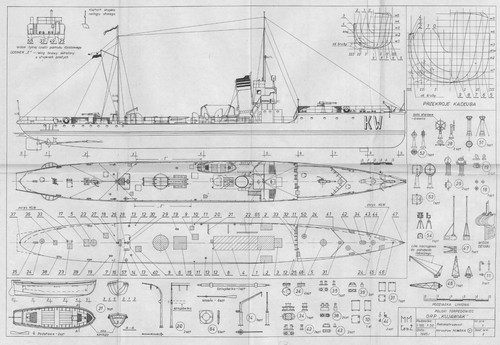 Modellbaupläne Baupläne Torpedoboot Kujawiak & Fregatte Sagittario - Bild 11 von 12