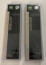 2 - Making Memories Simply Stated Alphabet Rub Ons Black Lower/Upper, 613 Char..