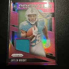 2024 Panini Prizm Football Jaylen Wright Pink Rookie Patch Miami Dolphins 