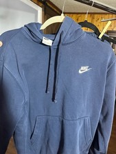 Nike Sportswear Club Fleece Pullover Hoodie Navy Blue Size XS