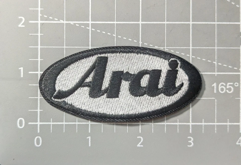 Arai Patch Motorcycle Biker Motorsports Racing Embroidered Iron On 1.5x3.25" - Image 2 of 3