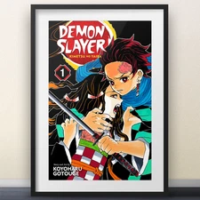 Demon Slayer: Kimetsu no Yaiba Volume 1 Cover Art Print – 11x17" Anime Poster