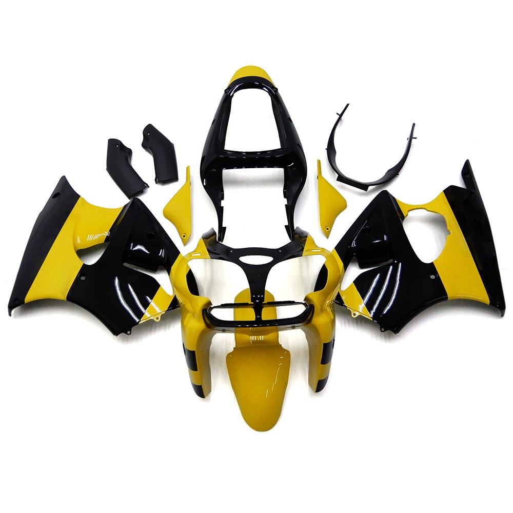 Black Yellow Injection Fairing For Kawasaki ZX-6R 2000 2001 2002