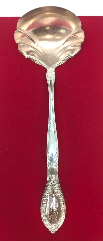 Antiguo cucharón perforador de plata esterlina Old Colony de Gorham, 12"" de largo Foto 2 de 4