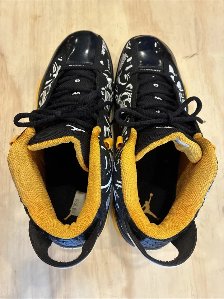 3094) Nike Air Jordan Dub Zero Negro/Maíz Universitario 311046-071 Para hombres Talla 10.5 Foto 4 de 4