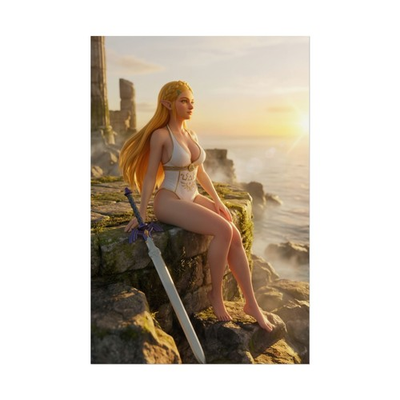 #ad #ad Princess Poster – Royal Fantasy Art Print Adventure Game Wall Art $46.75
