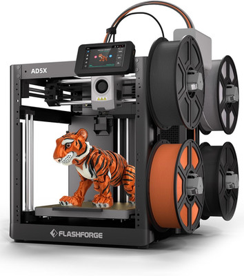 AD5X Multi-Color 3D Printer, Corexy 600Mm/S High-Speed, 1-Click Auto Leveling, 3