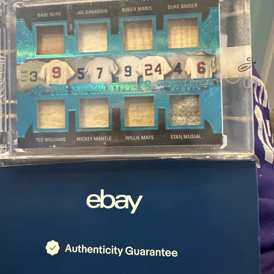 2020 Leaf Superlative 16 Ruth Mays Mantle Williams DiMaggio Musial Clemente 4/6 - Image 3 of 4