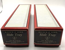Lot of 2 Bausch  Lomb 35mm Slide Trays Cat. No. 63-25-42 Holds 40 2x2 Slides