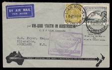 Australia First Official Airmail To New Zealand 8.4.34 Per VH-UXX