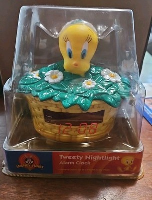 Westclox Looney Tunes Tweety Nightlight Alarm Clock Vintage 1999 New Rare