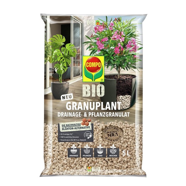 Compo Bio Granuplant Drainage Pflanzgranulat 100% Bimsstein 5L Alternative-image