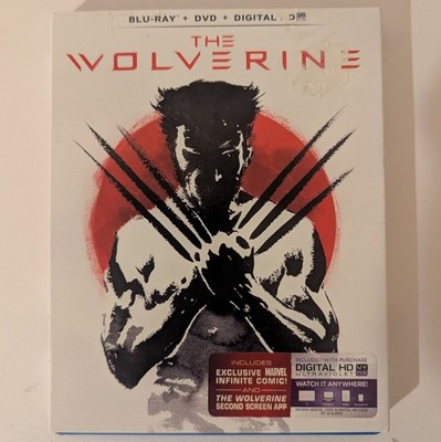 The Wolverine Blu-ray DVD Combo 2-Disc Set w/ Slipcover Marvel Hugh Jackman