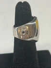 VTG Sterling Silver Hammered Textured Ring SZ 6 Large Band Chunky Statement 10g