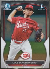 2023 Bowman Draft #BDC-116 Cole Schoenwetter Chrome Baseball VG