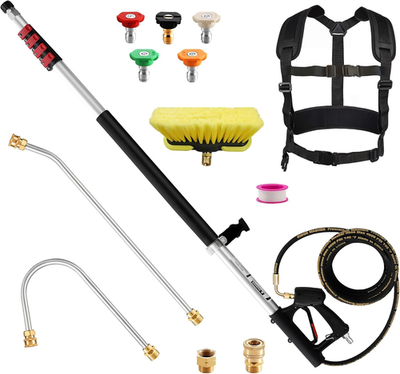 #ad Telescoping Pressure Washer Wand 24 Ft Pressure Washer Extension Wand 24 Feet Po $145.19