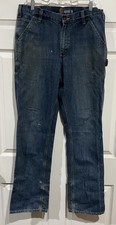 Carhartt Men's 34 X 34 Relaxed Fit Carpenter Jeans Work Wear Straight Leg