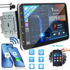 10.1'' 2 DIN Android 15 Apple CarPlay GPS WiFi Car Stereo Radio Rotatable Screen
