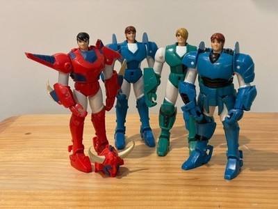 Ronin Warriors Bandai Lot   Ryo, Sage, 2x Cye   1990s Vintage Anime Figures