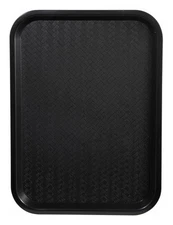 10x14 inch Black Fast Food Cafeteria Tray Restaurant Serving Tray Plastic