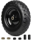 Wheelbarrow Tire 4.80/4.00-8 16" Flat-Free Solid 300 LBS Load - For Garden Cart