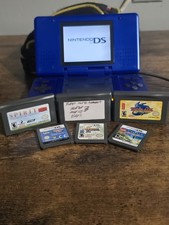 Nintendo DS Original (Model NTR-001) Electric Blue Mega Bundle -Tested & Working