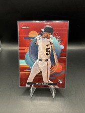 2025 Topps Finest ⚾️ GRANT MCCRAY 🔥Rookie Uncommon RED Refractor🔥1/5 #130