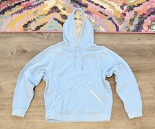 Nike Hoodie Boys L Vintage Blue Gray Mini Swoosh Embroidered Baggy Y2K Read