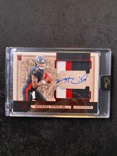 Michael Penix Jr 2024 Panini One Football Rookie Dual Patch Auto 01/75 #32