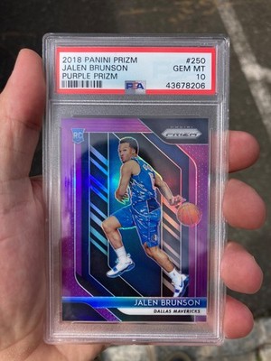 Jalen Brunson rookie Purple Prizm card /75 gem mint 10 GRAIL POP 20