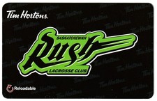 Tim Hortons Gift Card Saskatoon Rush National Lacrosse League RELOADABLE